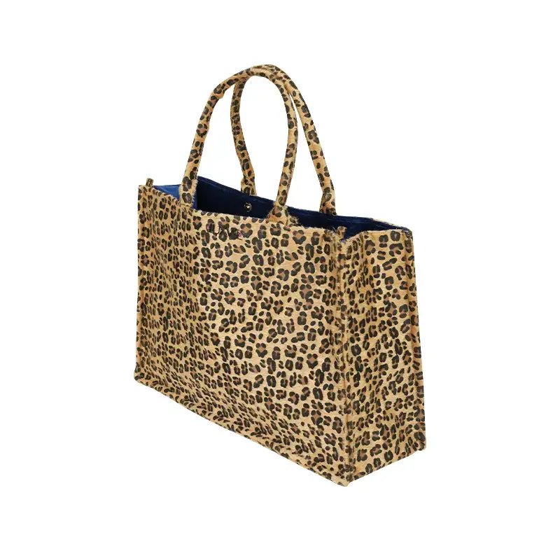 Cheetah Faux Textured Case Tote Blue