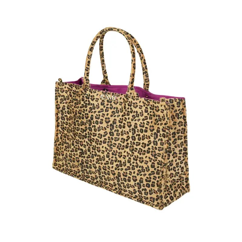 Cheetah Faux Textured Case Tote Pink