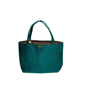 Ditone Total Tote in Teal with Cheetah Print