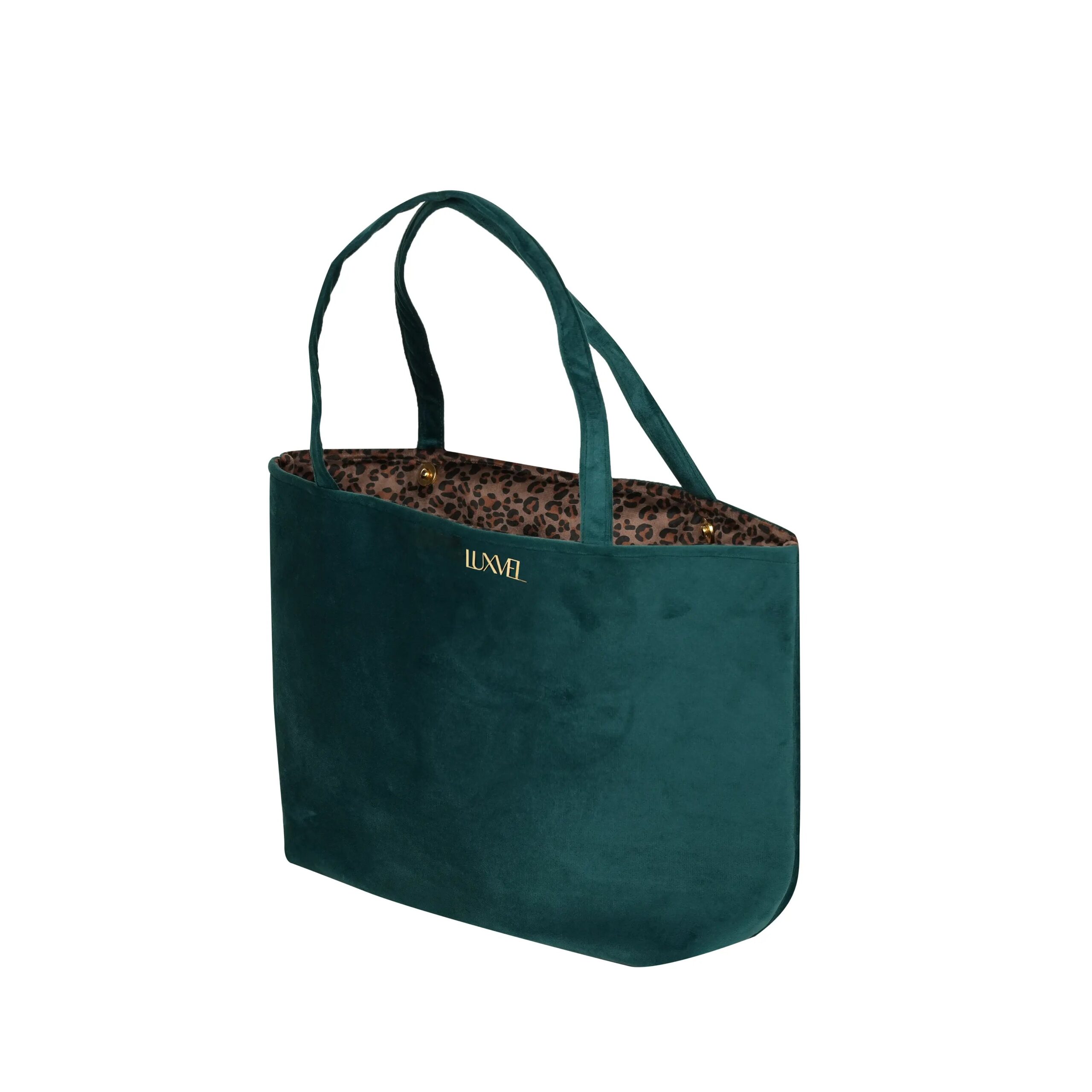 Ditone Total Tote in Teal with Cheetah Print