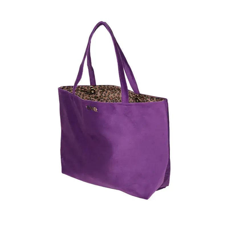 Ditone Total Tote in Purple with Cheetah Print